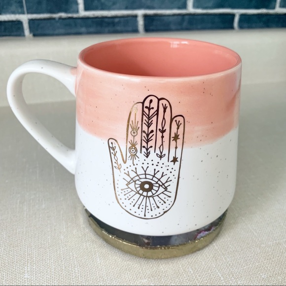Gold evil eye hamsa mug - Picture 1 of 4